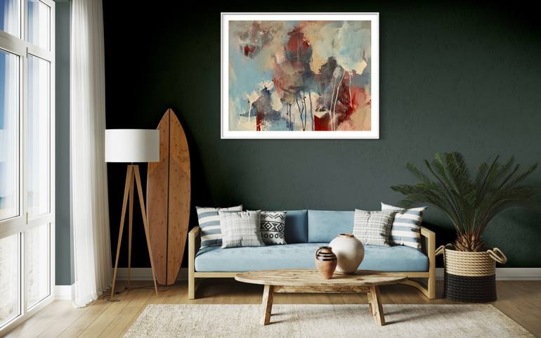 Original Abstract Expressionism Abstract Painting by Rodrigue Semabia