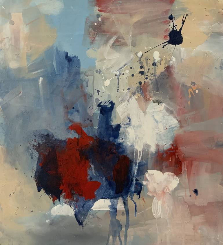 Original Abstract Expressionism Abstract Paintings by Rodrigue Semabia