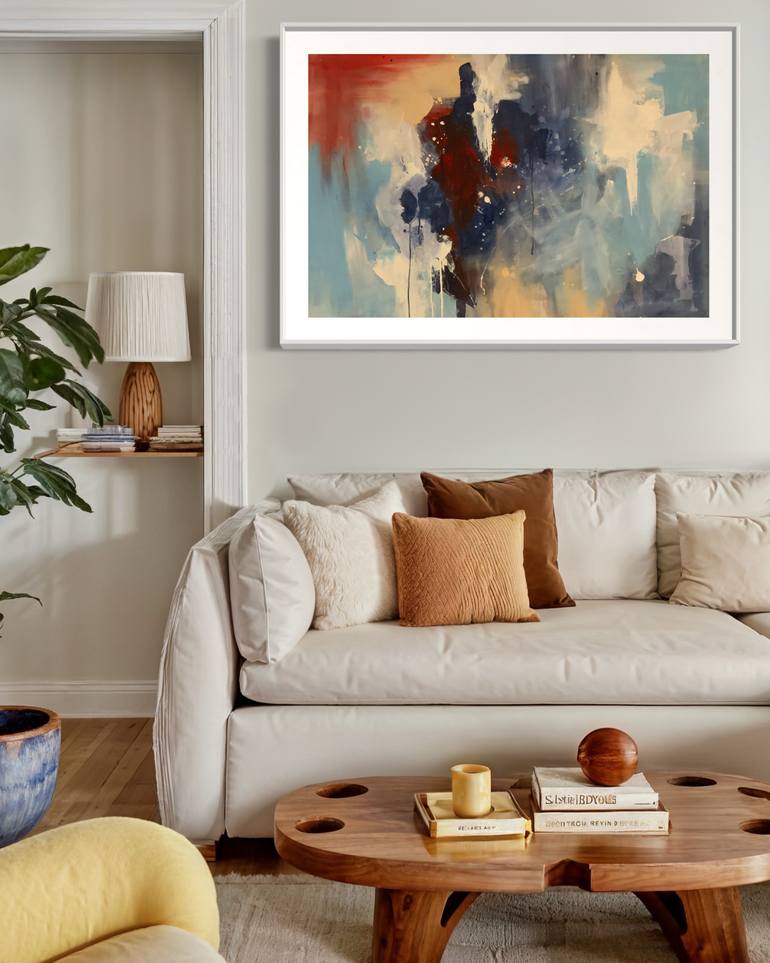 Original Abstract Expressionism Abstract Painting by Rodrigue Semabia