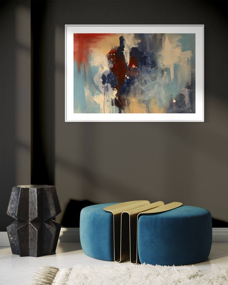 Original Abstract Expressionism Abstract Painting by Rodrigue Semabia