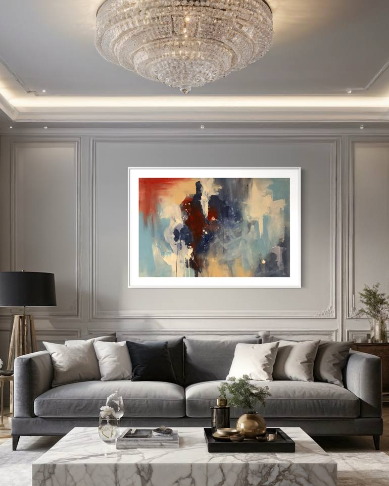 Original Abstract Expressionism Abstract Painting by Rodrigue Semabia