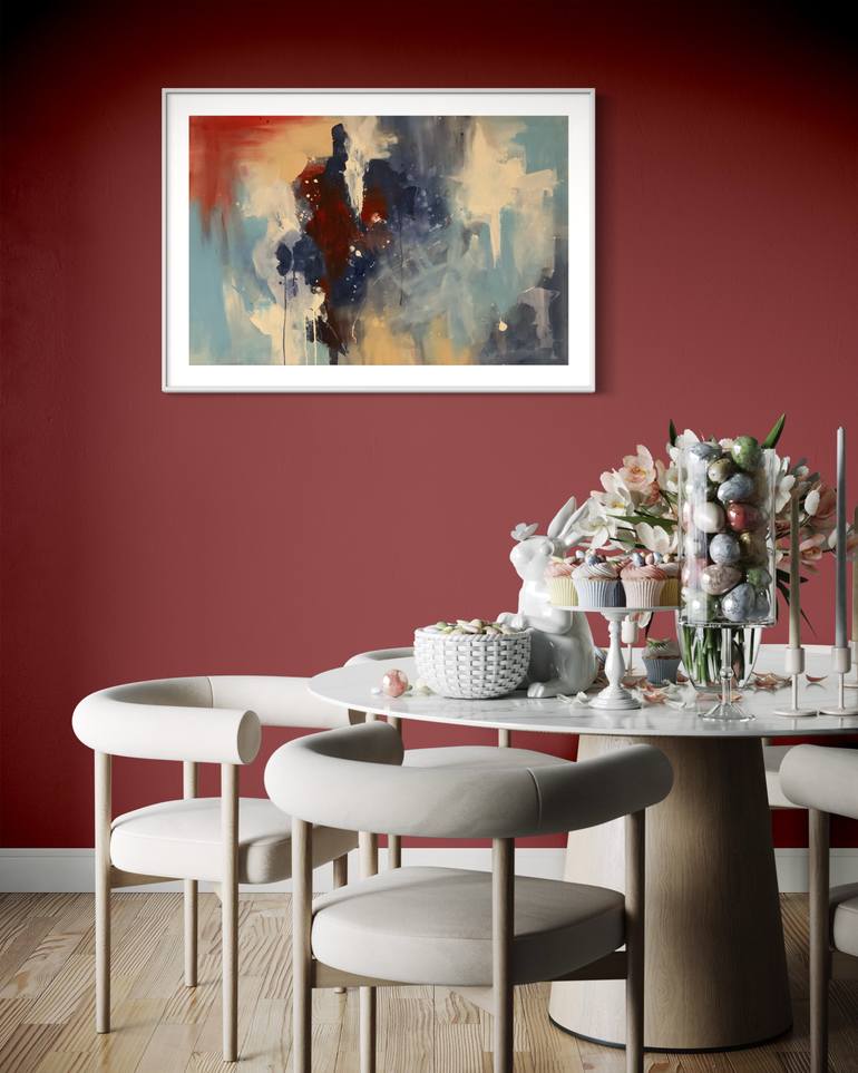 Original Abstract Expressionism Abstract Painting by Rodrigue Semabia