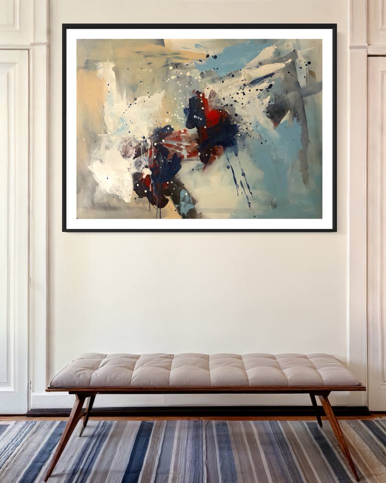 Original Abstract Expressionism Abstract Painting by Rodrigue Semabia