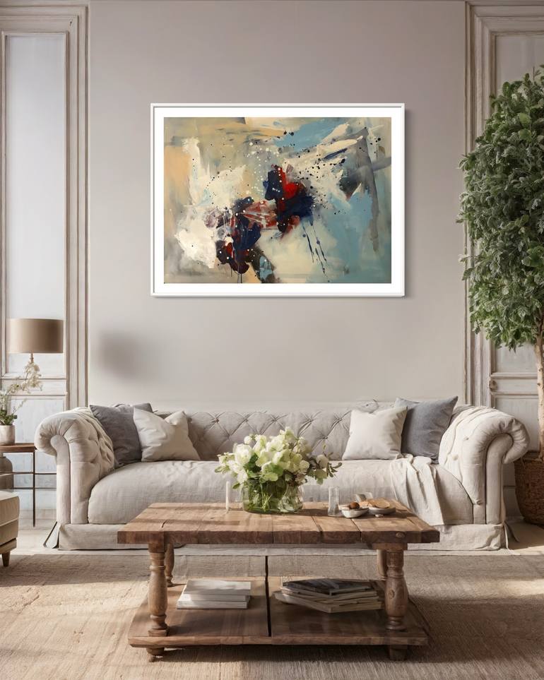 Original Abstract Expressionism Abstract Painting by Rodrigue Semabia