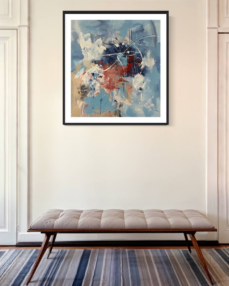 Original Abstract Expressionism Abstract Painting by Rodrigue Semabia