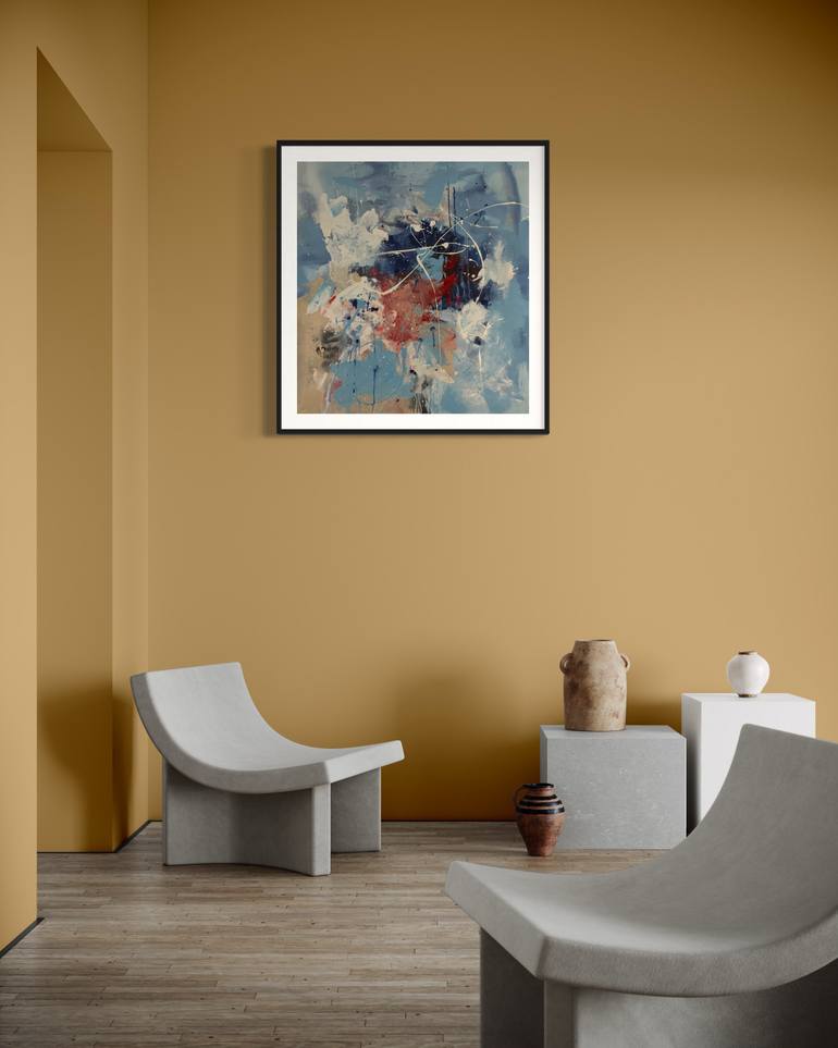 Original Abstract Expressionism Abstract Painting by Rodrigue Semabia