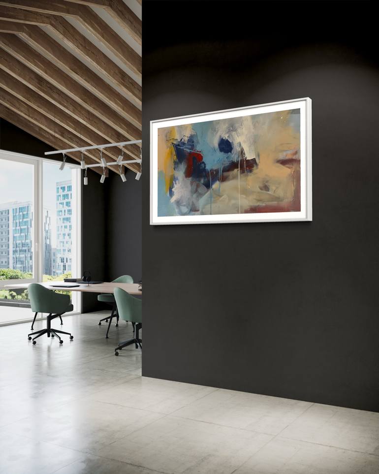 Original Abstract Expressionism Abstract Painting by Rodrigue Semabia