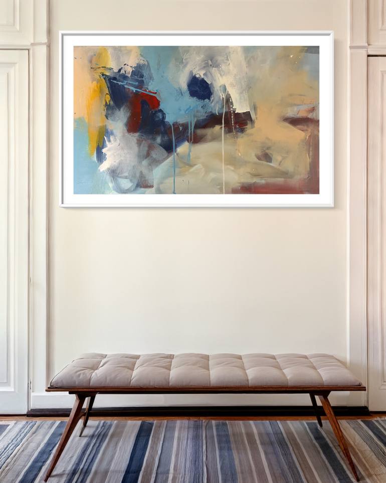 Original Abstract Expressionism Abstract Painting by Rodrigue Semabia