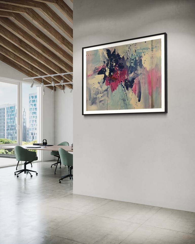 Original Abstract Expressionism Abstract Painting by Rodrigue Semabia