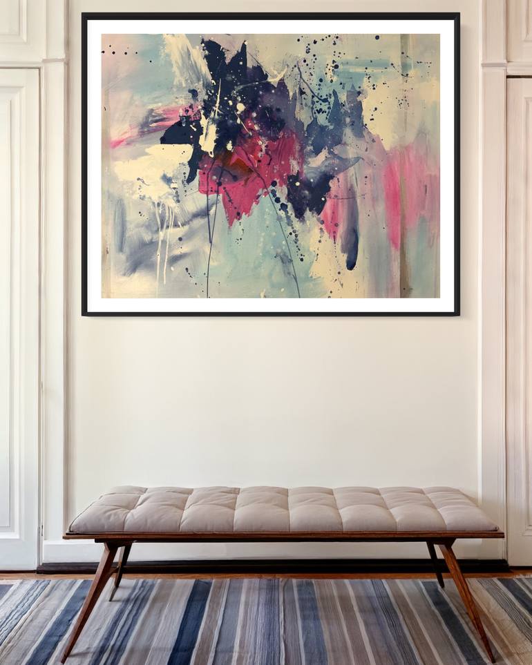 Original Abstract Expressionism Abstract Painting by Rodrigue Semabia