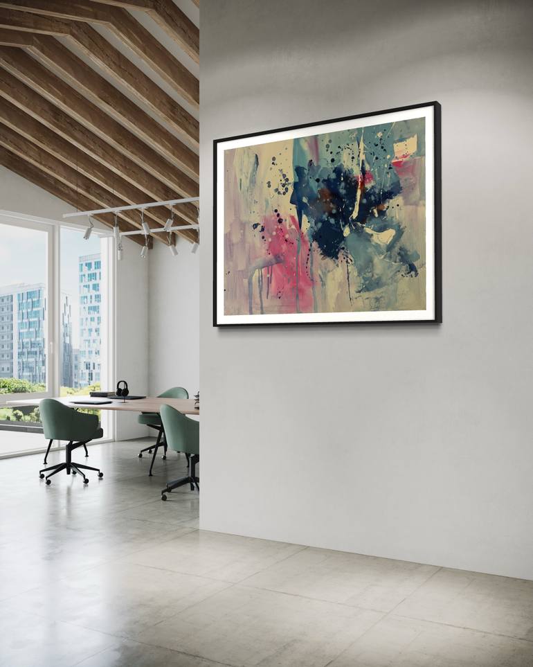 Original Abstract Expressionism Abstract Painting by Rodrigue Semabia