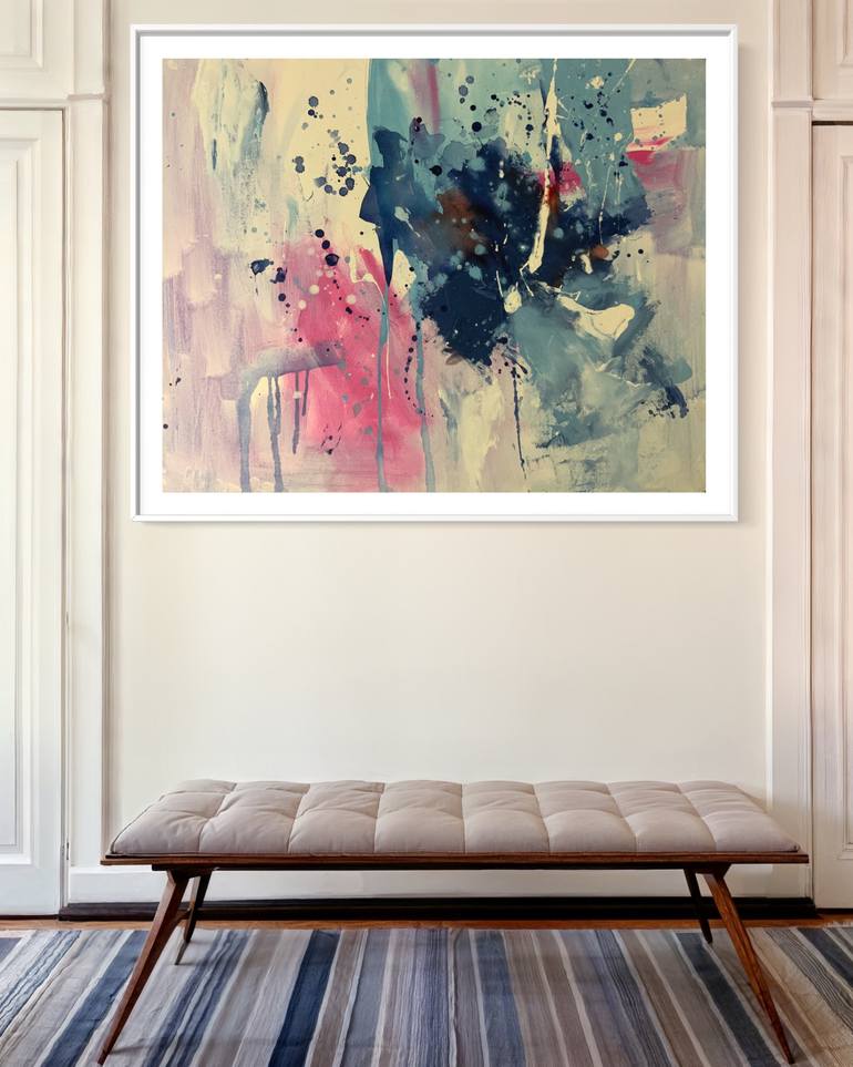 Original Abstract Expressionism Abstract Painting by Rodrigue Semabia