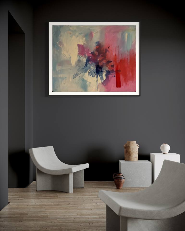 Original Abstract Expressionism Abstract Painting by Rodrigue Semabia