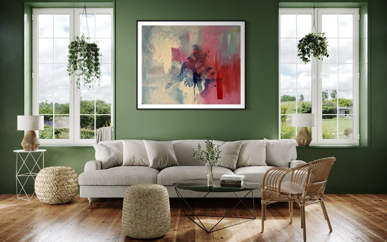 Original Abstract Expressionism Abstract Painting by Rodrigue Semabia