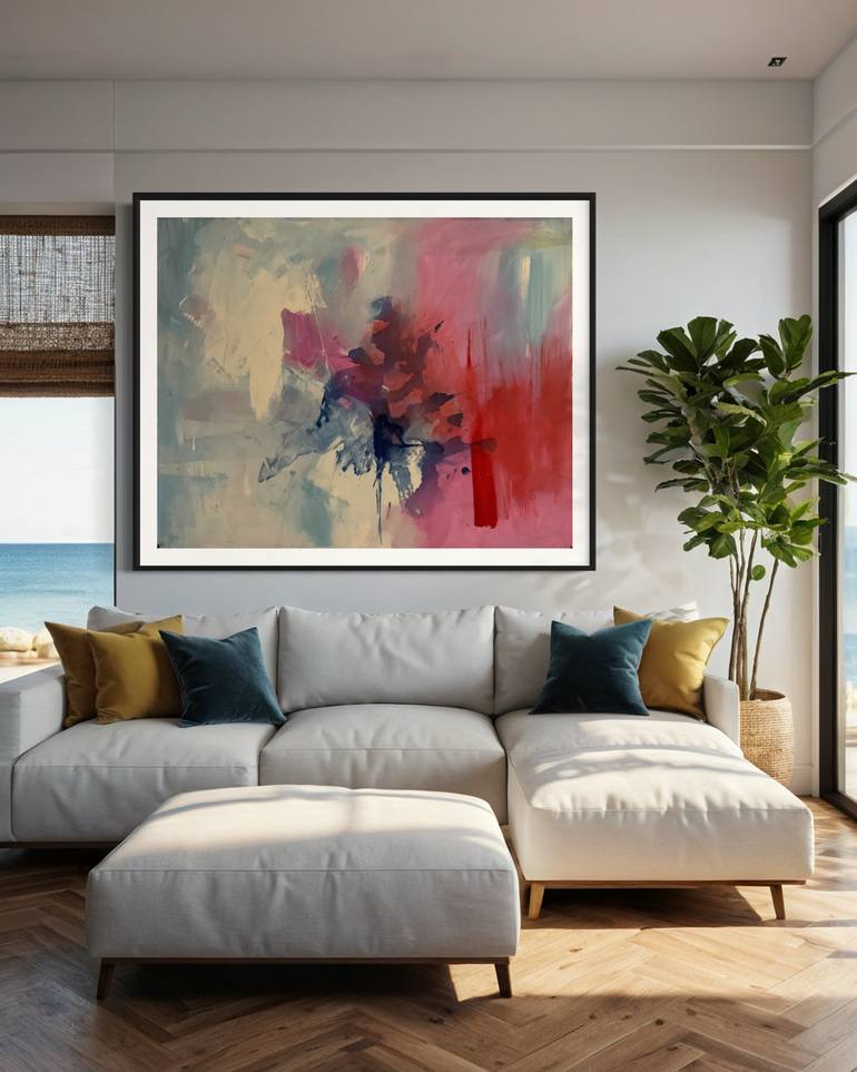 Original Abstract Expressionism Abstract Painting by Rodrigue Semabia