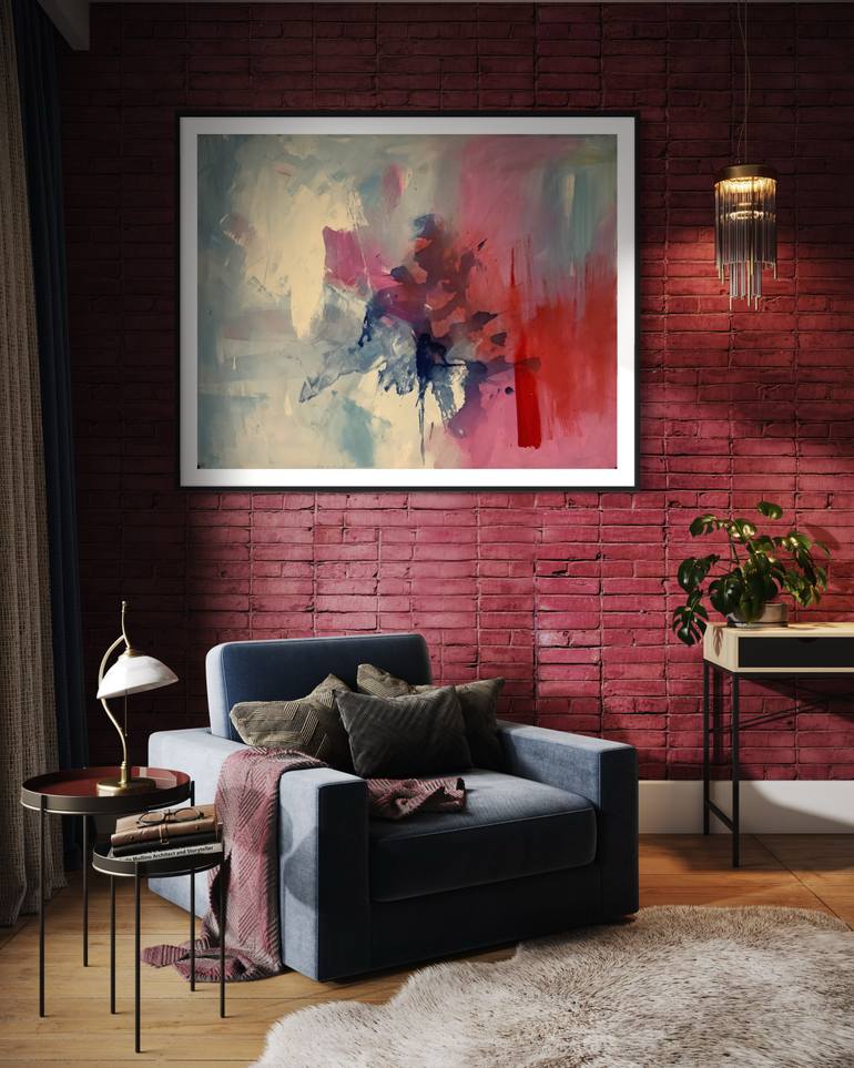 Original Abstract Expressionism Abstract Painting by Rodrigue Semabia