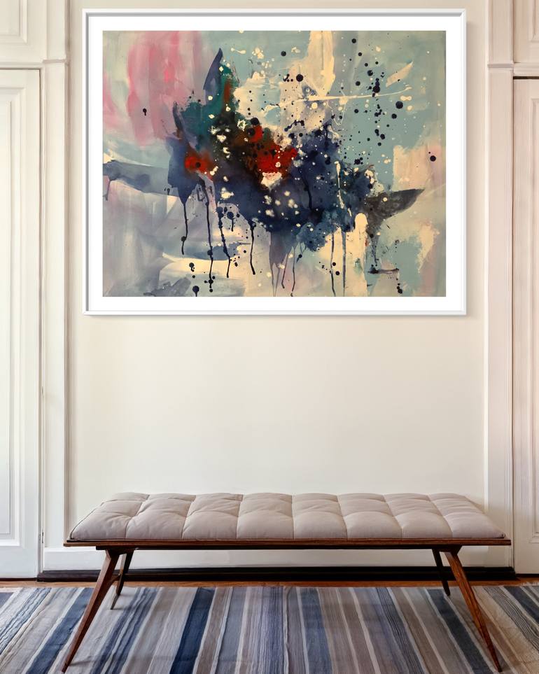 Original Abstract Expressionism Abstract Painting by Rodrigue Semabia