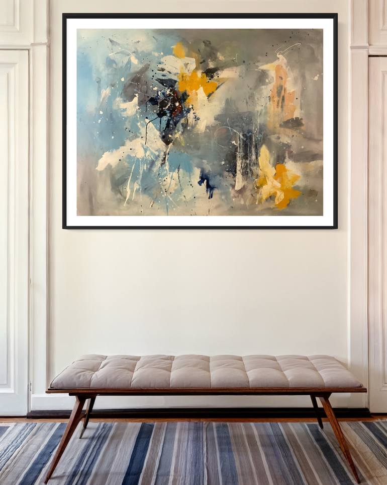 Original Abstract Expressionism Abstract Painting by Rodrigue Semabia