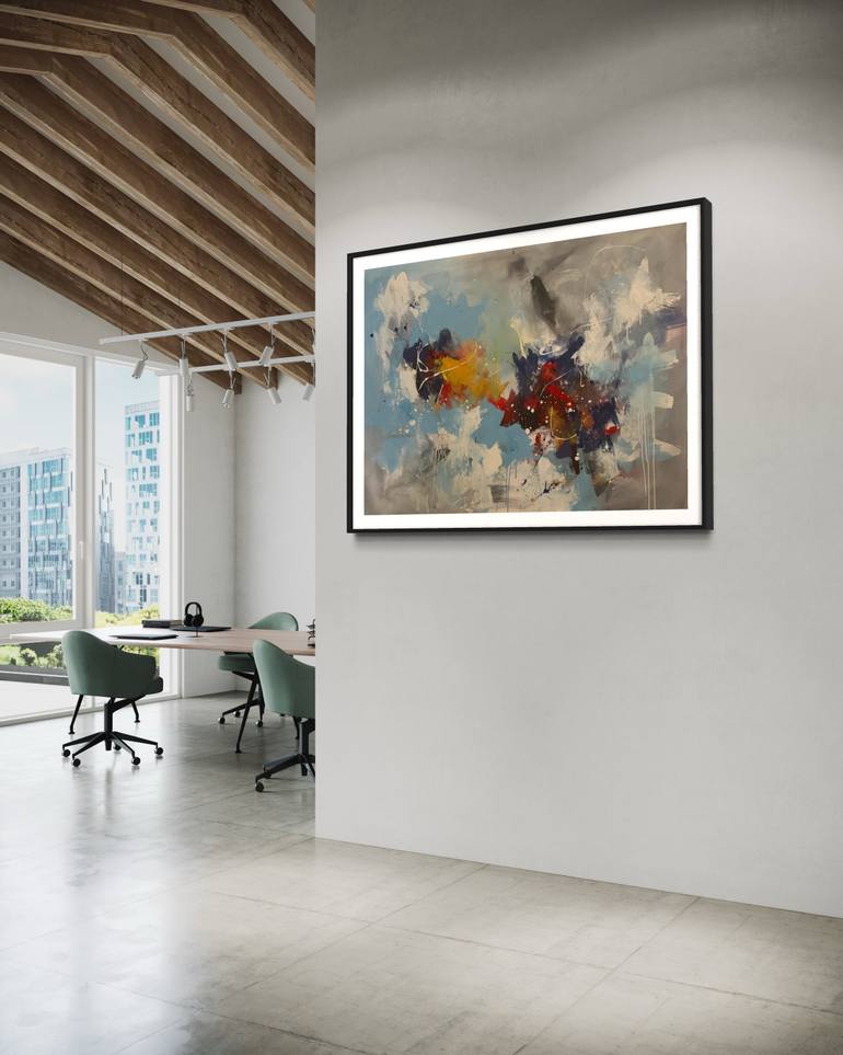 Original Abstract Expressionism Abstract Painting by Rodrigue Semabia