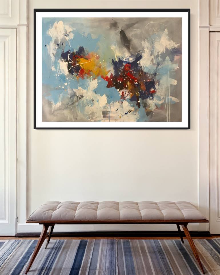 Original Abstract Expressionism Abstract Painting by Rodrigue Semabia