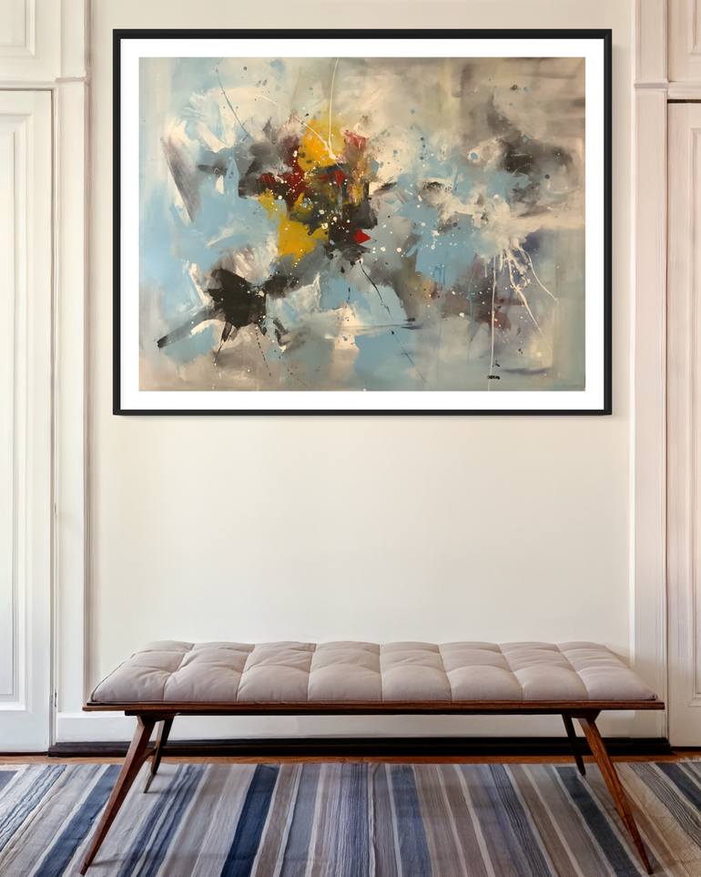 Original Abstract Expressionism Abstract Painting by Rodrigue Semabia