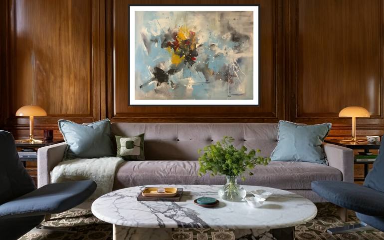 Original Abstract Expressionism Abstract Painting by Rodrigue Semabia