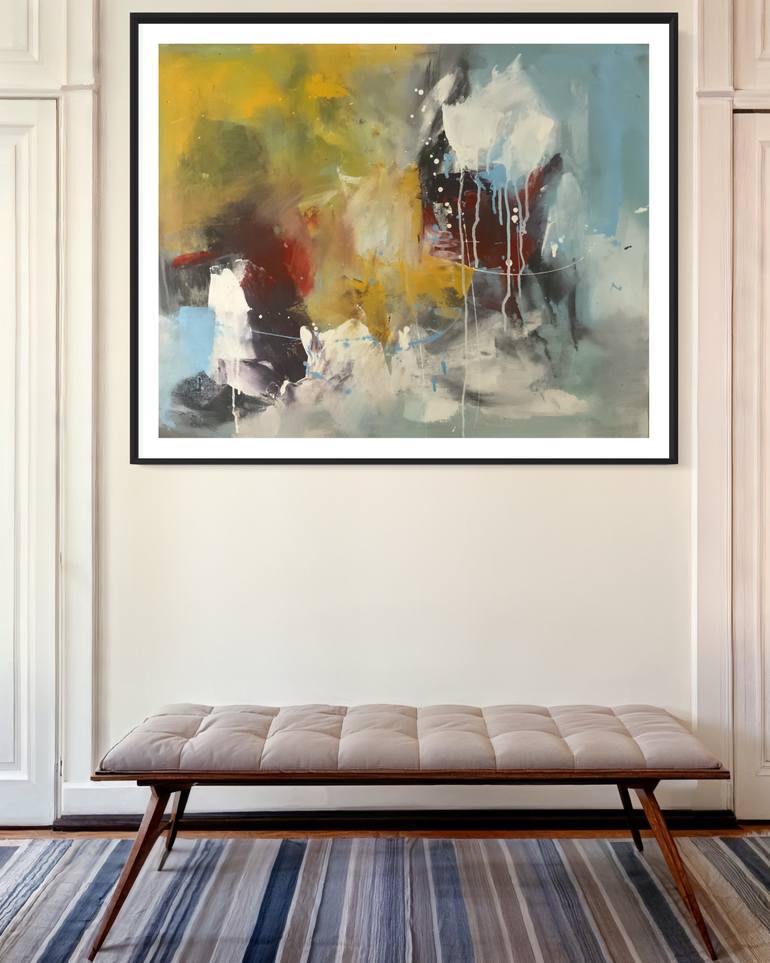 Original Abstract Expressionism Abstract Painting by Rodrigue Semabia