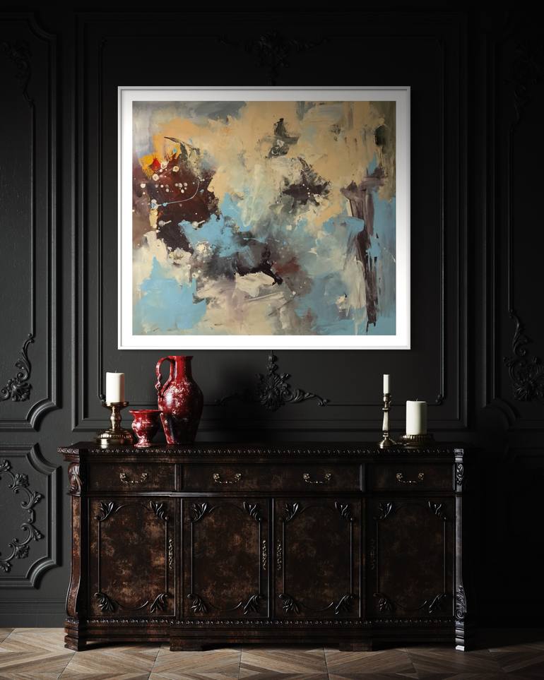 Original Abstract Expressionism Abstract Painting by Rodrigue Semabia