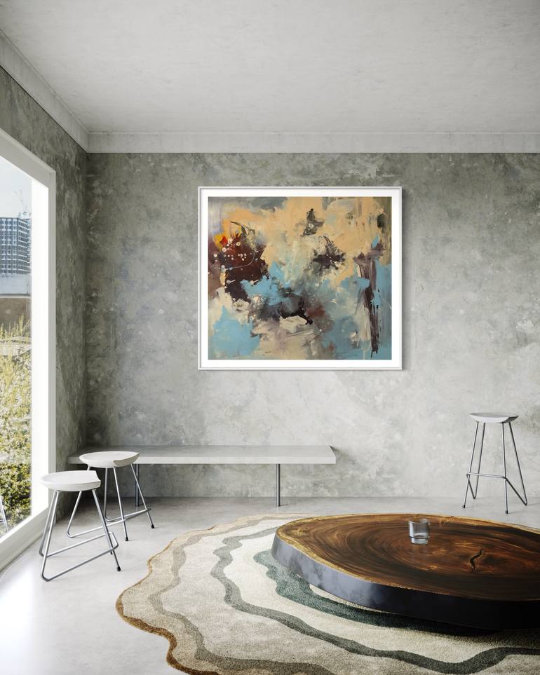 Original Abstract Expressionism Abstract Painting by Rodrigue Semabia