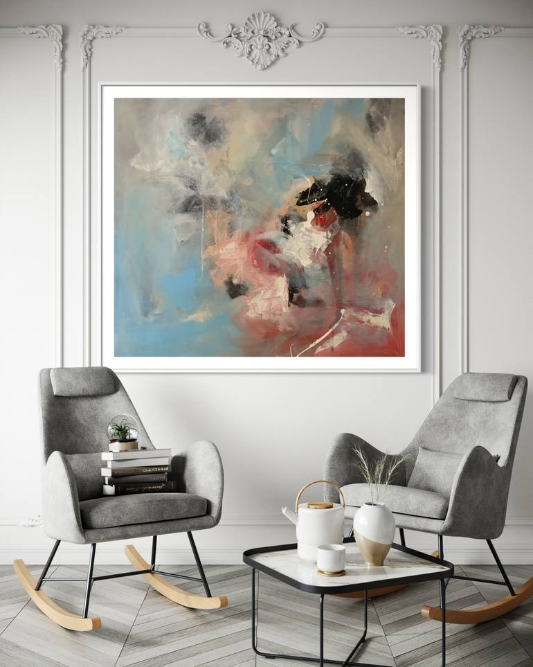 Original Abstract Expressionism Abstract Painting by Rodrigue Semabia