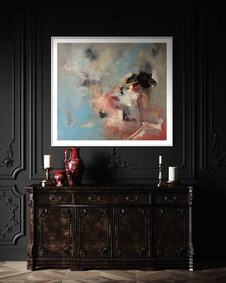 Original Abstract Expressionism Abstract Painting by Rodrigue Semabia
