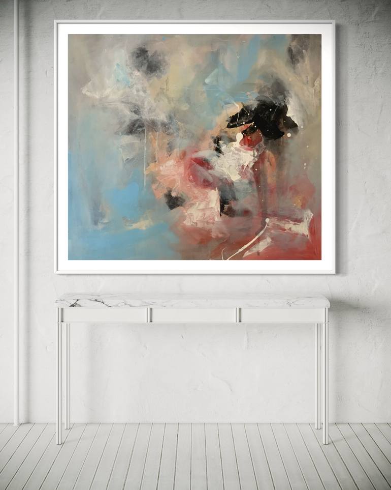 Original Abstract Expressionism Abstract Painting by Rodrigue Semabia