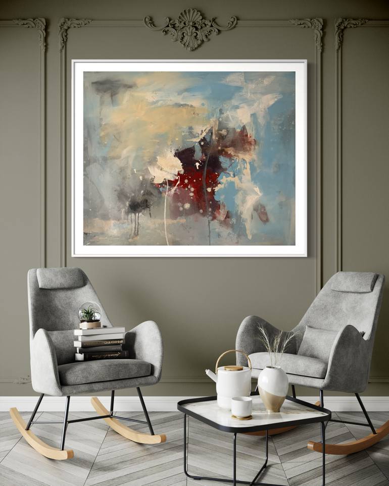 Original Abstract Expressionism Abstract Painting by Rodrigue Semabia