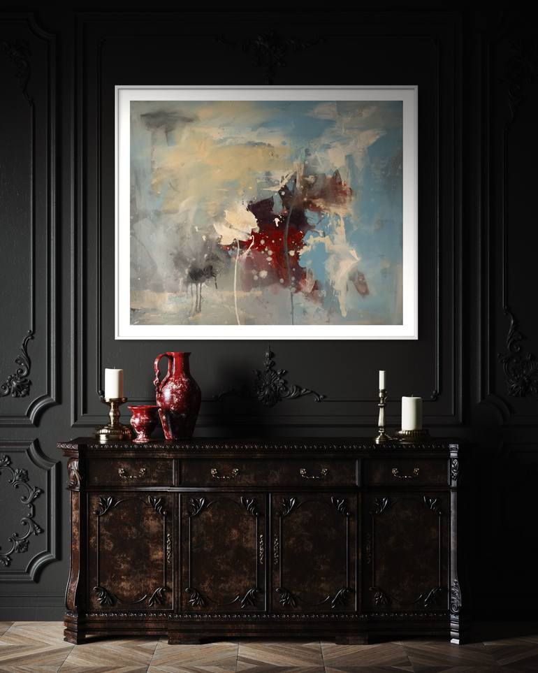 Original Abstract Expressionism Abstract Painting by Rodrigue Semabia