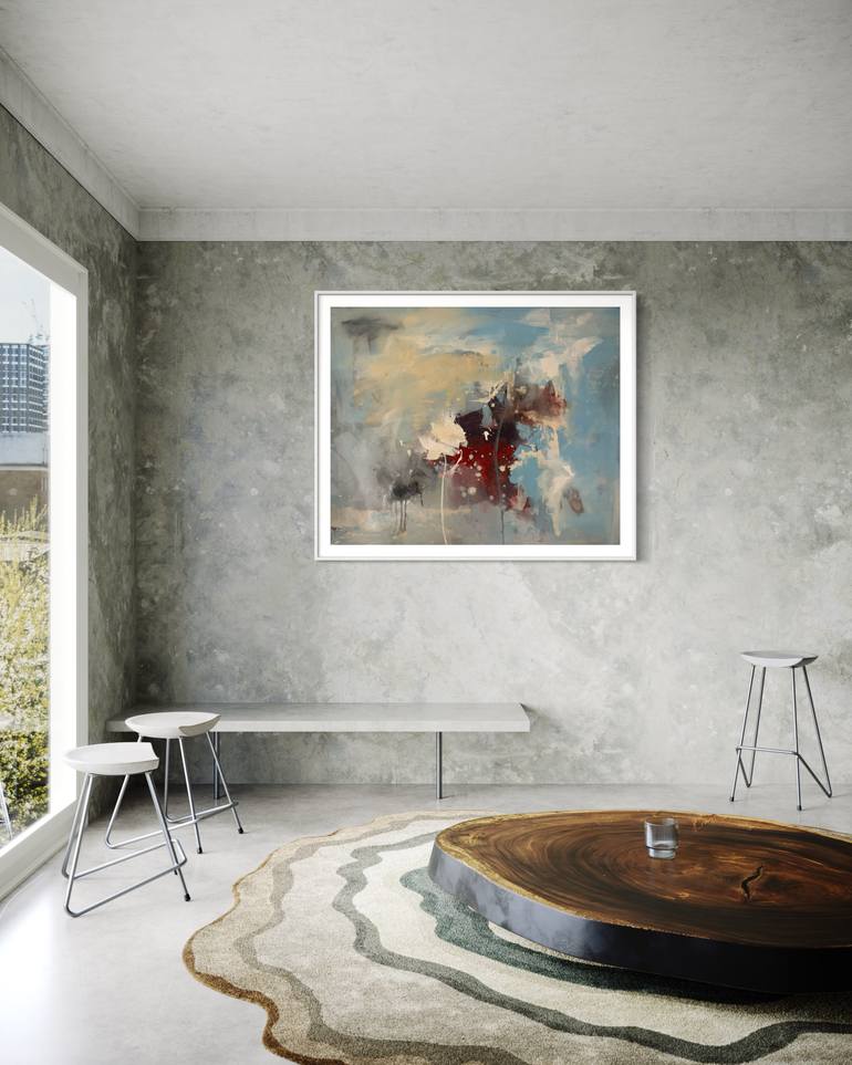 Original Abstract Expressionism Abstract Painting by Rodrigue Semabia