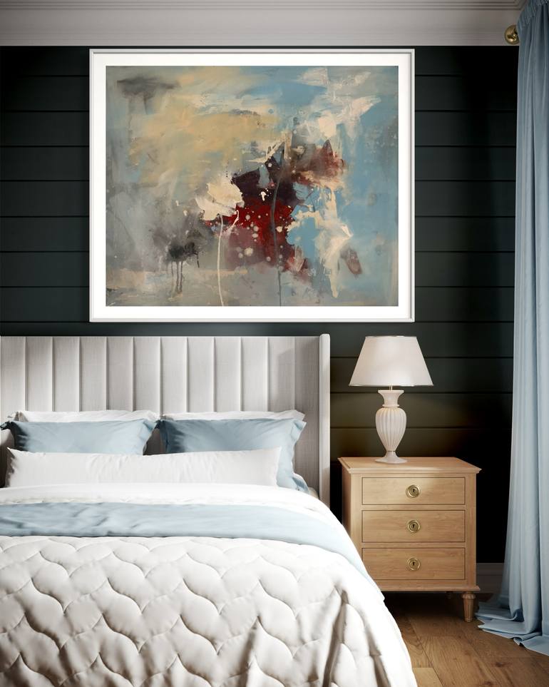 Original Abstract Expressionism Abstract Painting by Rodrigue Semabia