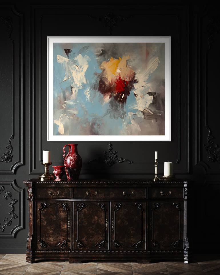 Original Abstract Expressionism Abstract Painting by Rodrigue Semabia