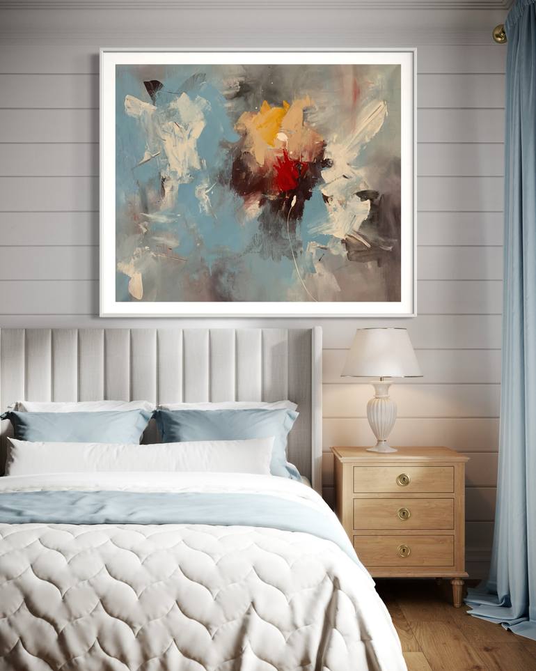 Original Abstract Expressionism Abstract Painting by Rodrigue Semabia