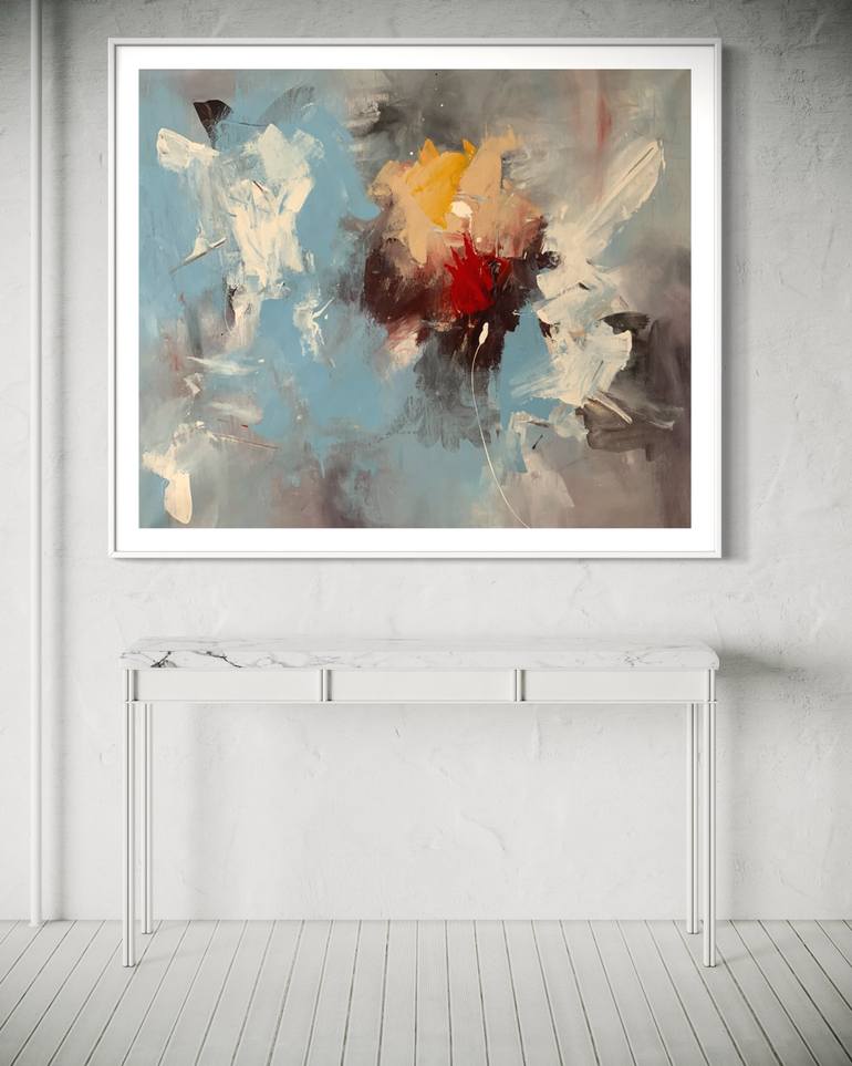 Original Abstract Expressionism Abstract Painting by Rodrigue Semabia