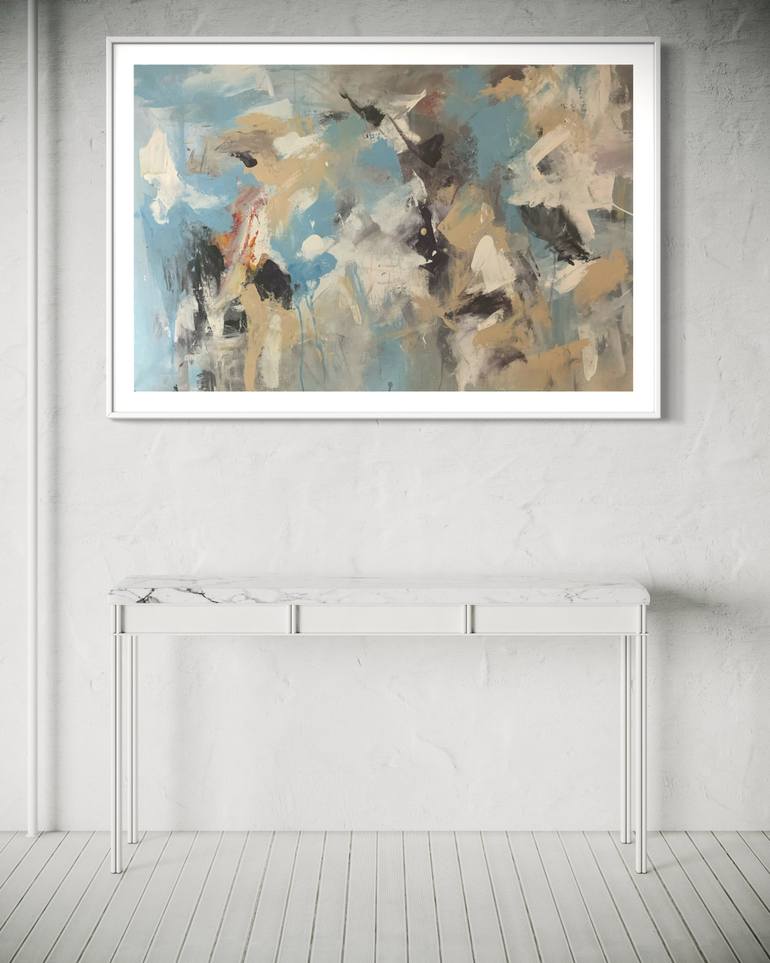 Original Abstract Expressionism Abstract Painting by Rodrigue Semabia