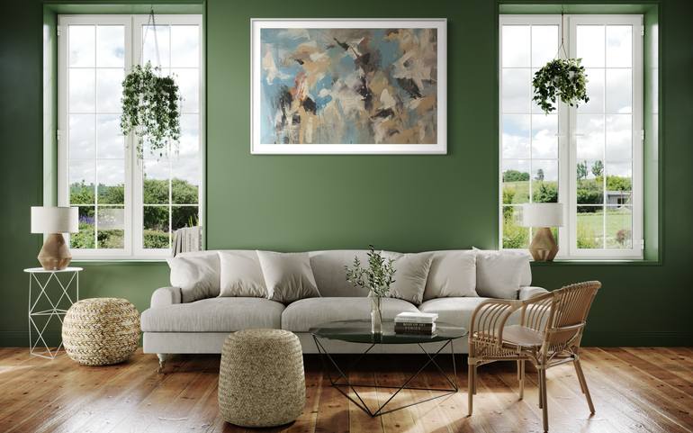 Original Abstract Expressionism Abstract Painting by Rodrigue Semabia