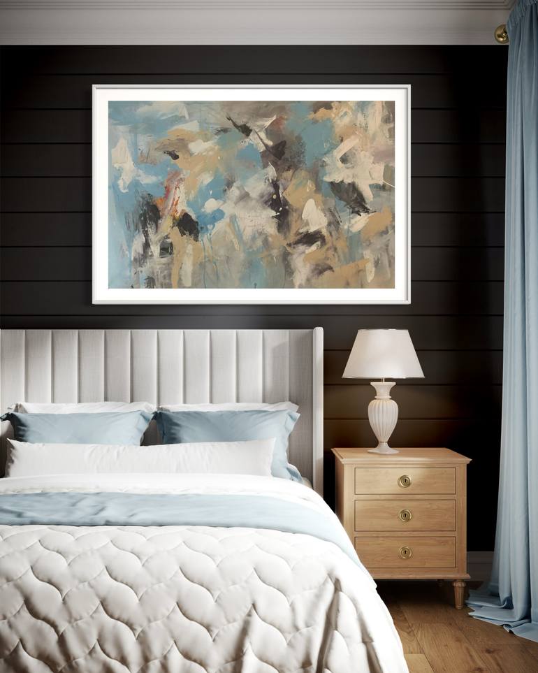 Original Abstract Expressionism Abstract Painting by Rodrigue Semabia