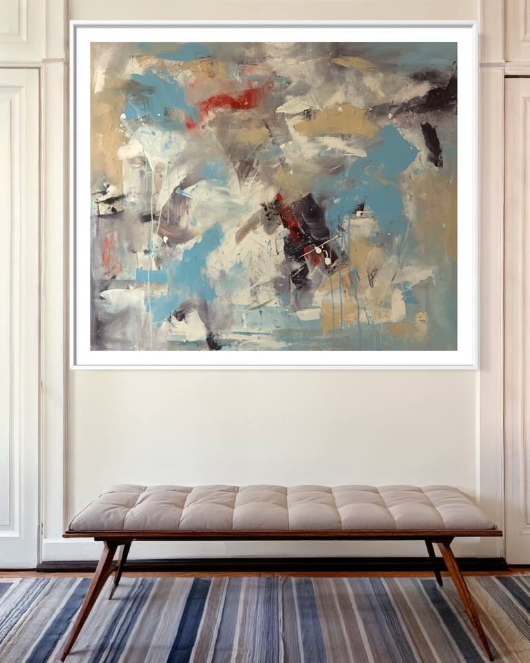 Original Abstract Expressionism Abstract Painting by Rodrigue Semabia