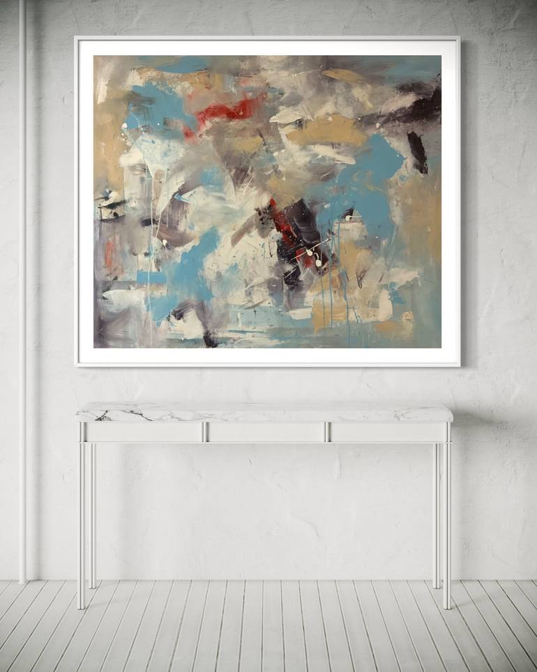 Original Abstract Expressionism Abstract Painting by Rodrigue Semabia