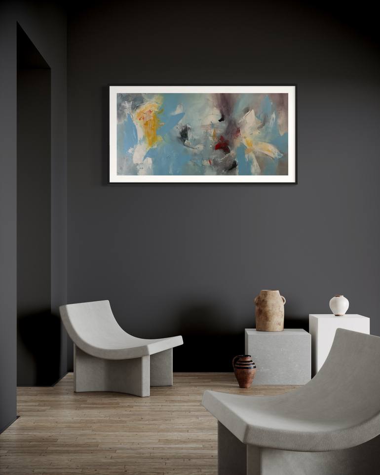 Original Abstract Expressionism Abstract Painting by Rodrigue Semabia