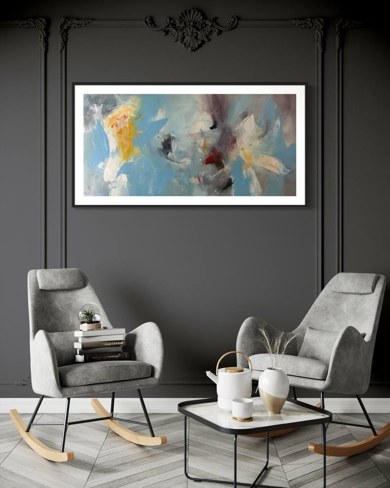 Original Abstract Expressionism Abstract Painting by Rodrigue Semabia