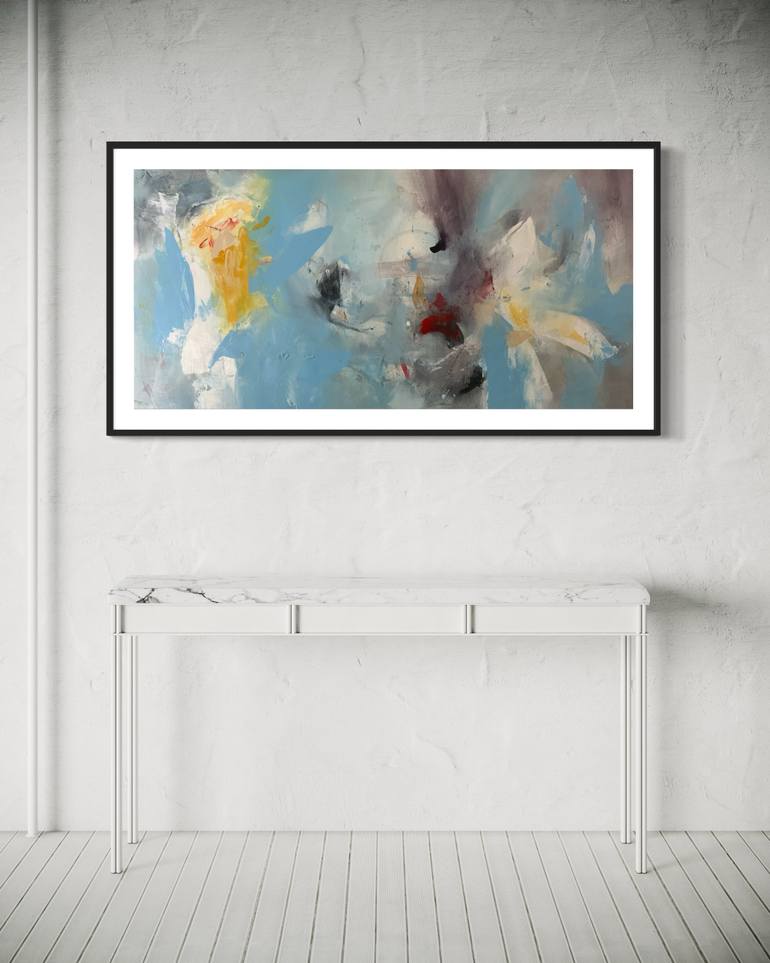 Original Abstract Expressionism Abstract Painting by Rodrigue Semabia