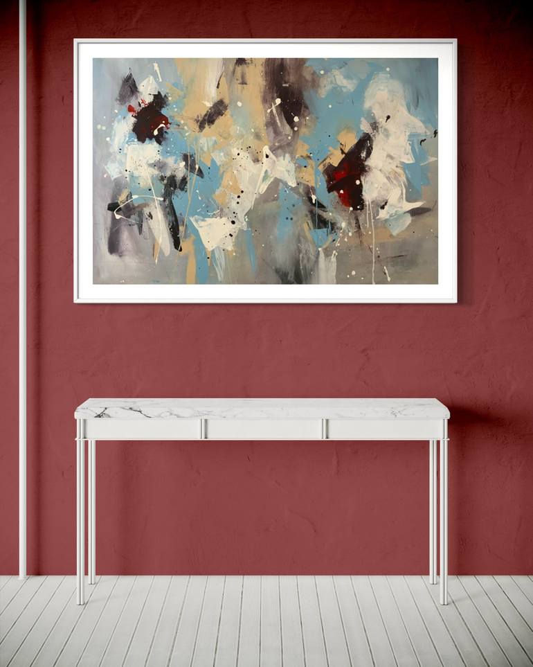 Original Abstract Expressionism Abstract Painting by Rodrigue Semabia