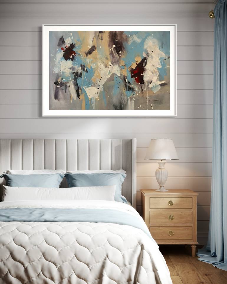 Original Abstract Expressionism Abstract Painting by Rodrigue Semabia