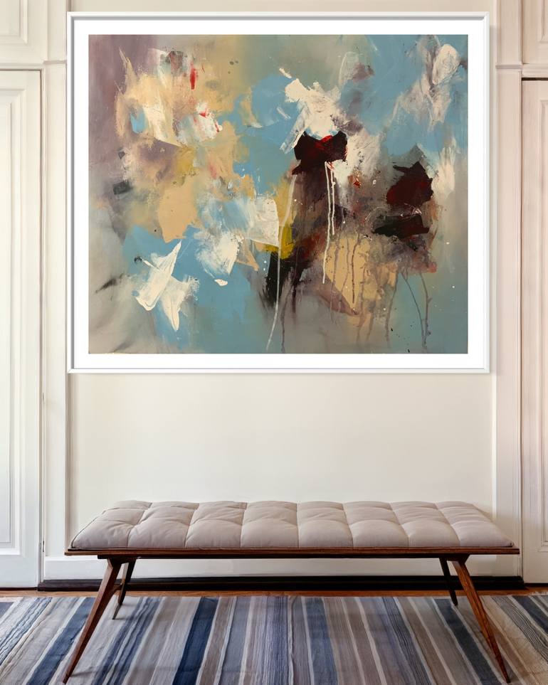 Original Abstract Expressionism Abstract Painting by Rodrigue Semabia